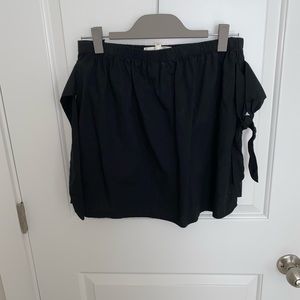 Black tie off the shoulder top